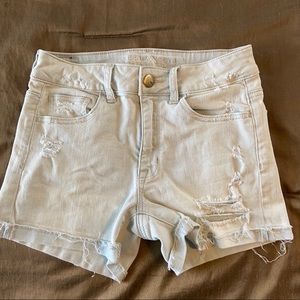 American Eagle Distressed Hi-Rise Shorts